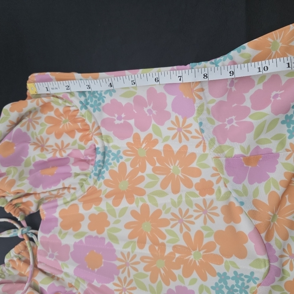 SABO Jai Dress Ditsy Floral Corset Size L Pink Orange - Picture 9 of 16